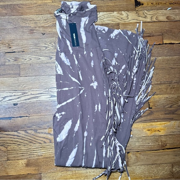 Fashion Nova Brown Tie-Dye Strapless Jumpsuit - Picture 2 of 7